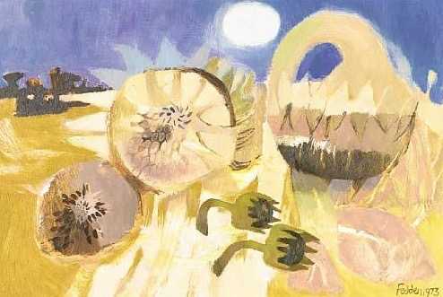 Mary Fedden Sunflowers sell artist Robert Perera Fine Art Ltd